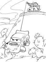 A coloring page of cars