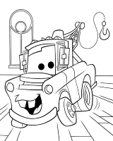 A coloring page of cars