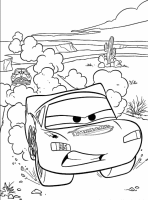 A coloring page of cars