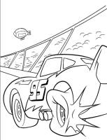 A coloring page of cars