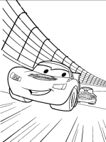 A coloring page of cars