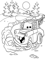 A coloring page of cars