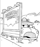 A coloring page of cars