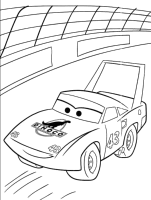 A coloring page of cars