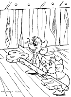 A coloring page of cinderella