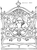 A coloring page of cinderella