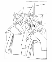 A coloring page of cinderella