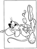 A coloring page of dumbo