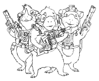 A coloring page of g-force