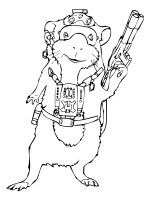A coloring page of g-force