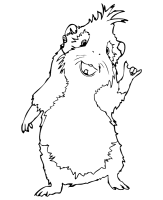 A coloring page of g-force