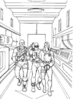 A coloring page of gi-joe