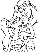 A coloring page of hercules