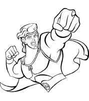 A coloring page of hercules