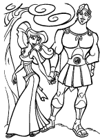 A coloring page of hercules