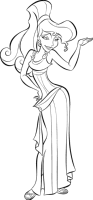 A coloring page of hercules