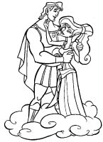 A coloring page of hercules
