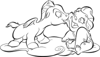 A coloring page of hercules
