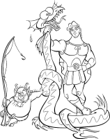 A coloring page of hercules