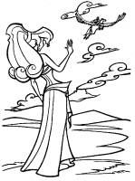 A coloring page of hercules