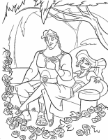 A coloring page of hercules