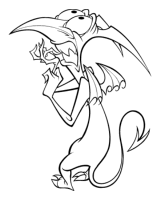 A coloring page of hercules