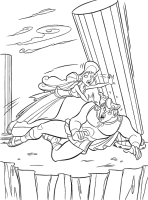 A coloring page of hercules
