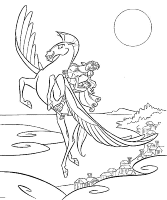 A coloring page of hercules