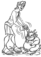 A coloring page of hercules