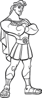 A coloring page of hercules