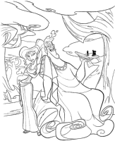 A coloring page of hercules