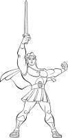 A coloring page of hercules