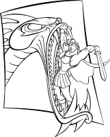 A coloring page of hercules