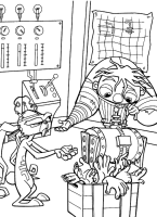A coloring page of igor