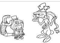 A coloring page of igor