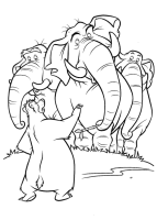A coloring page of junglebook