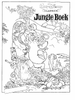 A coloring page of junglebook