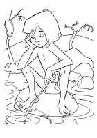 A coloring page of junglebook