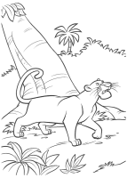 A coloring page of junglebook