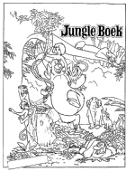 A coloring page of junglebook