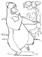 A coloring page of junglebook