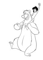 A coloring page of junglebook