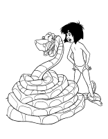 A coloring page of junglebook