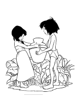 A coloring page of junglebook