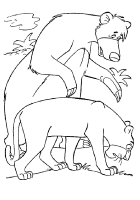 A coloring page of junglebook