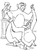 A coloring page of junglebook