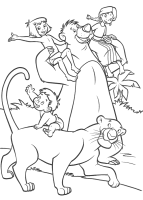 A coloring page of junglebook