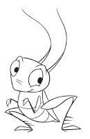 A coloring page of mulan
