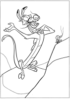 A coloring page of mulan