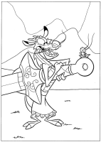 A coloring page of mulan